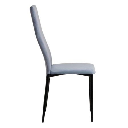 Chair "Wave", black/velor Blue Stone-3