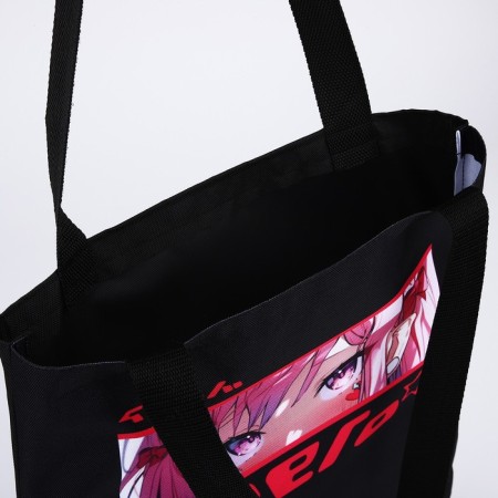 Bag Schoper "Anime Eyes", 35x0.5x40, Department without lightning, without lining, Black-4