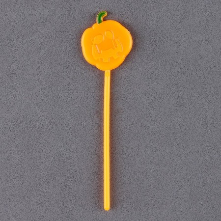 Pumpkin skewers, 12 pcs in a set, yellow color-1