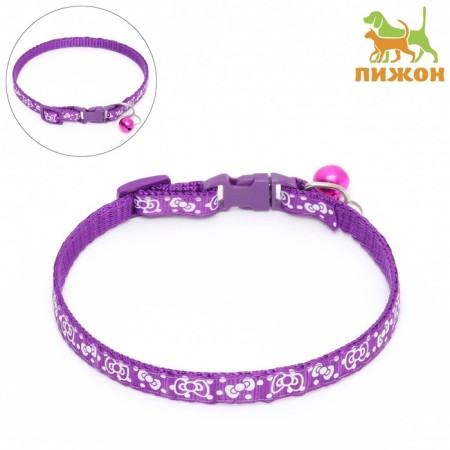 Two -layer collar with Fasteks "Bows", 30 x 1 cm, mix of flowers