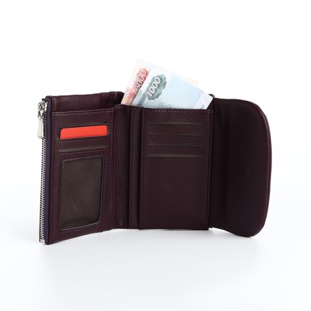 Women's wallet on magnet, purple color-5