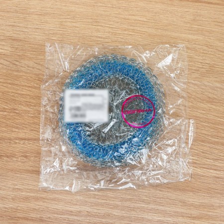 Metal sponge with a plastic ring, wicker, 20 g, mix color-10