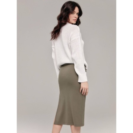 Female jumper made of yarn with cotton CONTE Elegant, size L, color White-3