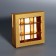 Box for 9 sweets gold glitter, 12.5 x 12.5 x 4 cm. Confectionery packaging