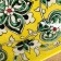 Salennik Rishtan ceramics "Flowers", 17 cm, yellow