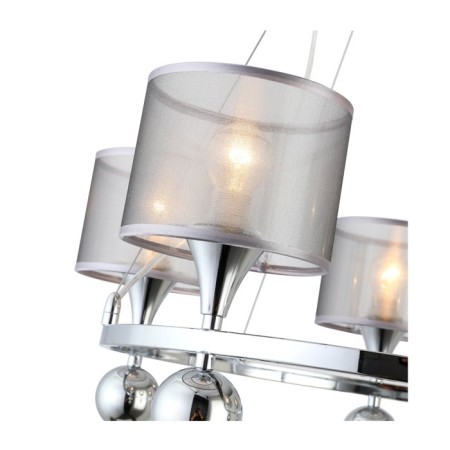 Suspended EVOLUCE lamp. Sle107103-05. Pazione. 5x40 watts, E14, 63x63x30 cm, chromium color-8