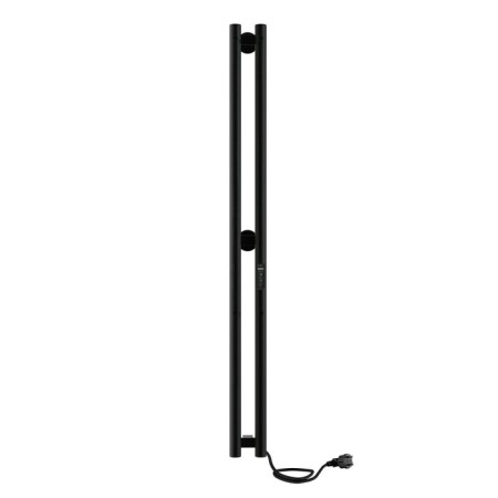 Electric towel Indigo Style, 1200x100 mm, hidden installation, black-1