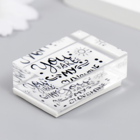 Acrylic seal "You are my light" 4.9x3.6x2 cm-2