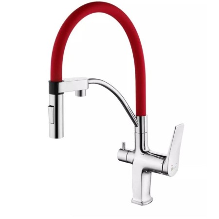 LEMARK COMFORT LM3074C-RED kitchen mixer, single-leaf, with output for drinking water