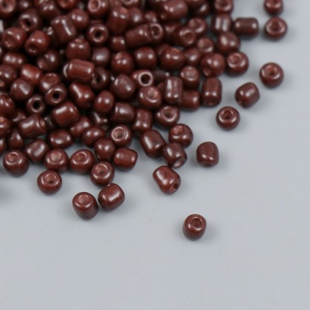 Glass beads 6/0 "ash-brown" bright 450 gr