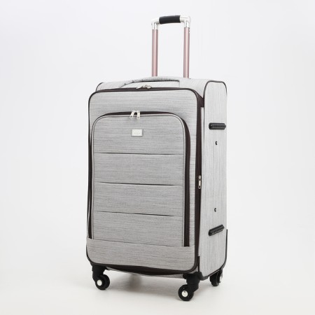 Big suitcase 28 ", lightning department, code castle, 4 wheels, outer pocket, gray color.