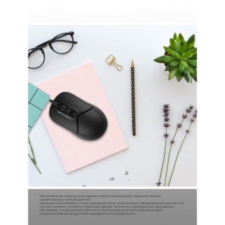 Mouse A4Tech FSTYLER FM12 Black Optical (1200DPI) USB (3but)-4