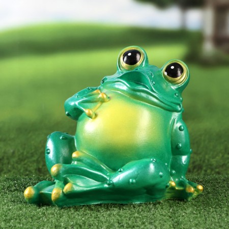 Garden figure "Frog rest" Green, 20cm