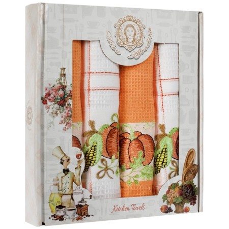 A set of wuffed napkins Diva Afrodita "Pumpkin", size 45x65 cm, 4 pcs-1