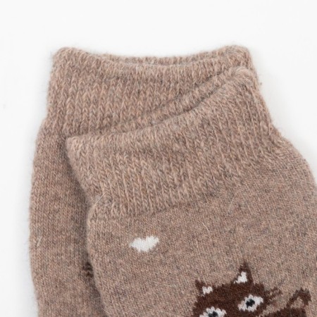 Children's woolen socks "cats", color mix, size 20-1