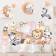 Stick plastic interior color "Babies of animals" 30x90 cm set 2 sheets