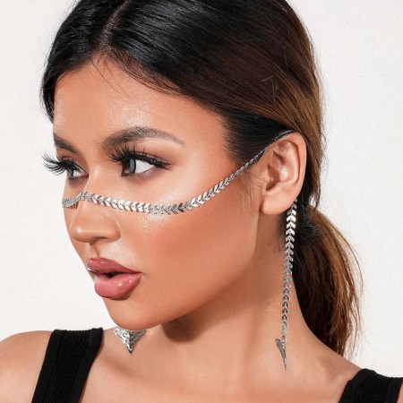 Tika's face accessory, silver color-1