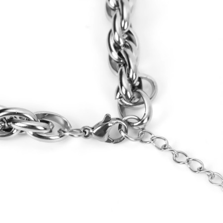 The Gladiator chain spiral weaving, the color of silver, 50 cm-1