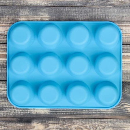Baking uniform “Circle”, silicone, 29 × 22 × 3 cm, 12 cells, d = 6.5 cm, color mix-8