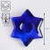 Crystal flower candlestick 3x15cm, 20 ml cobalt