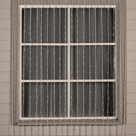 Garland "waterfall" 2 × 6 m, IP44, UMS, white thread, 1500 LED, white glow, 8 modes, 220 V-1