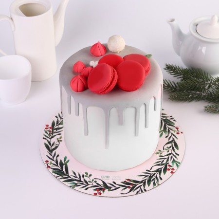Subway for the cake reinforced by the "Happy New Year!", 26 cm, 2 mm, New Year-1