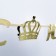 Garland on the tape, metallic "with an anniversary" gold, length 100 cm