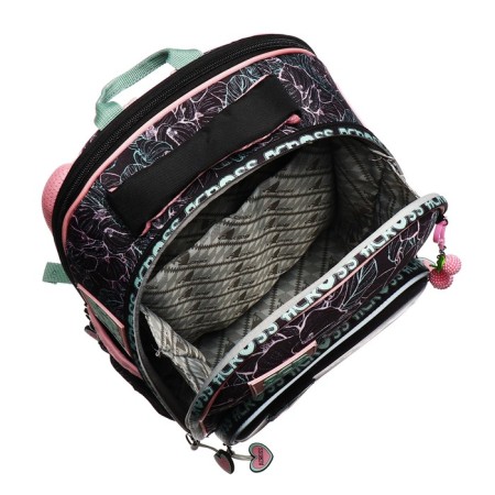 Frame backpack 37 x 28 x 12 cm, Across 194, filling: bag, pencil case, violet ACR22-194-9-8