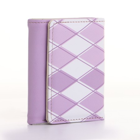 Women's wallet on the button, lilac color