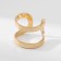 Ring Metal "Trend" three stripes, craters, color gold, dimensionless