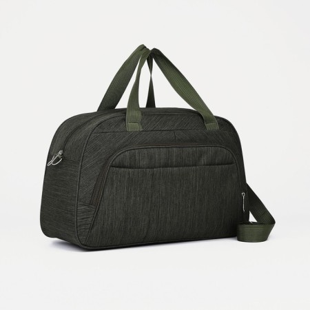 Road bag with lightning, external pocket, long belt, green color