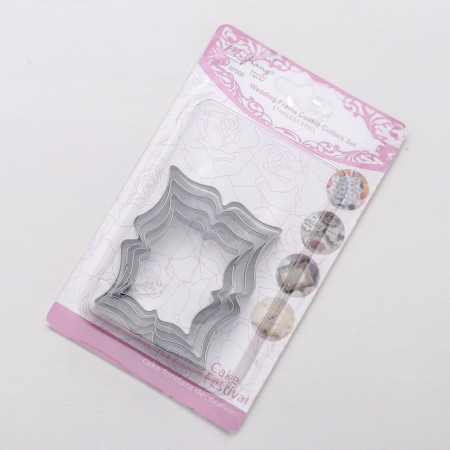 A set of forms for cutting the cookie "Frame for wishes", 4 pcs, chrome -colored color-2