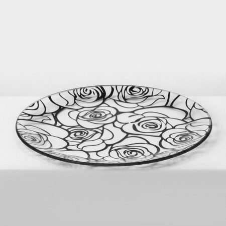 A set of glass plates of the Dolyana Michelle, 7 objects, black color-2