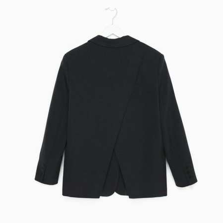 Women's jacket with a cut on the back mist size XS-S, color black-10