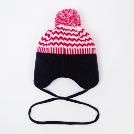 A hat for a girl, the color is dark blue/raspberry, size 48-50-2