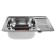Kitchen car wash Accoona AB4858-R, Right-off, right, thickness 0.6 mm, 580x480x165 mm, glossy