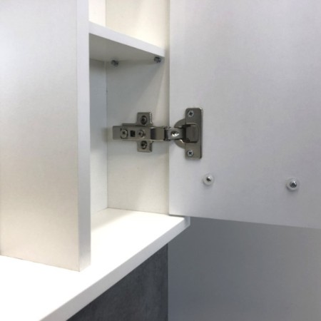 Mirror Comforty Moden M-60 for a bathroom, white matte color-4