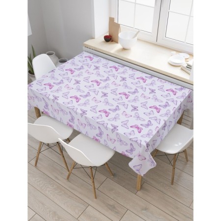 The tablecloth "Summer butterflies", rectangular, Saten, size 120x145 cm