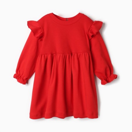 Baby dress with ruffles KAFTAN Size 28 (86-92 cm) red-7