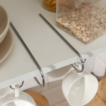 Holder for mugs for 10 objects of a share, suspended, 27.5 × 18 × 6.5 cm, chrome color-3