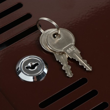 Mail box with a lock, vertical, brown-10