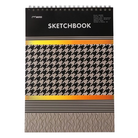 Sketchbook 25x35cm for pastel, 30 sheets "Geometry", hard cover, density 130 gr, mix-3