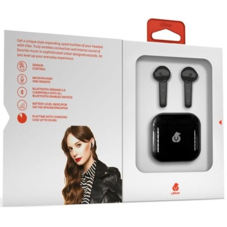 UBEAR VIBE liner headset Black Bluetooth Black In the Aurrian Sink (TW03BL01-BD) 1071957-5