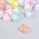 Plastic beads "heart with colored middle" gloss mix 20 g 1.2x1.2x0.8 cm