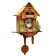 Wall clock with a cuckoo "Family", a smooth move, 23.5 × 12.8 × 5.5 cm