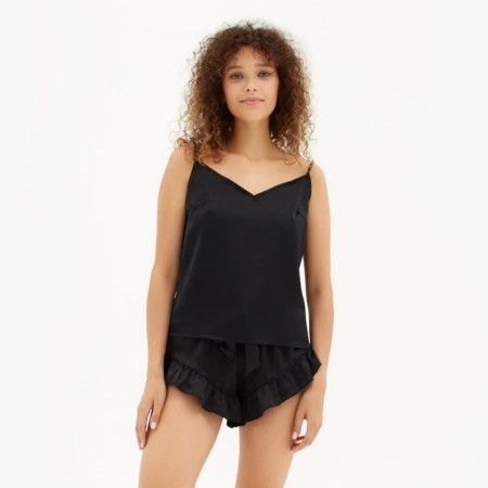 Women's pajamas (T-shirt, shorts) minku: Light touch color Black, rr 44