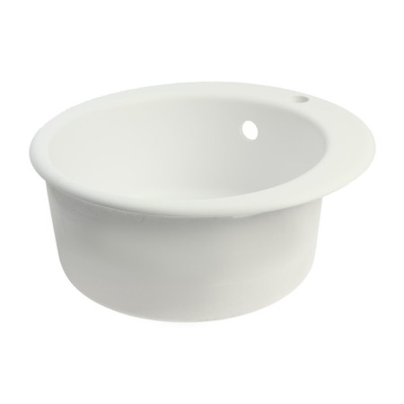 Curler for a kitchen made of stone Zein 50/Q1, D = 467 mm, round, overflow, color white ice-1