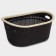 Set for the bathroom 7 items: basket 4 pcs, basket for linen, bucket for garbage, ruff, brown color