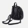 Women's backpack made of artificial leather with lightning, 3 pockets, black color