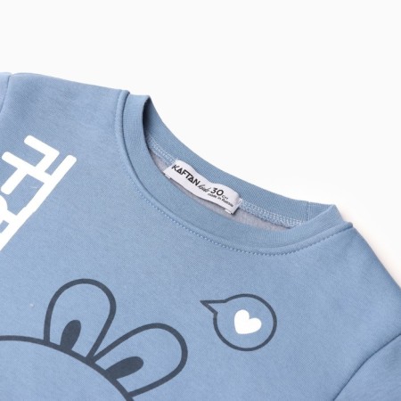 Children's costume with the basis (sweatshirt, trousers) KAFTAN Rabbit R.34 (122-128), blue-5